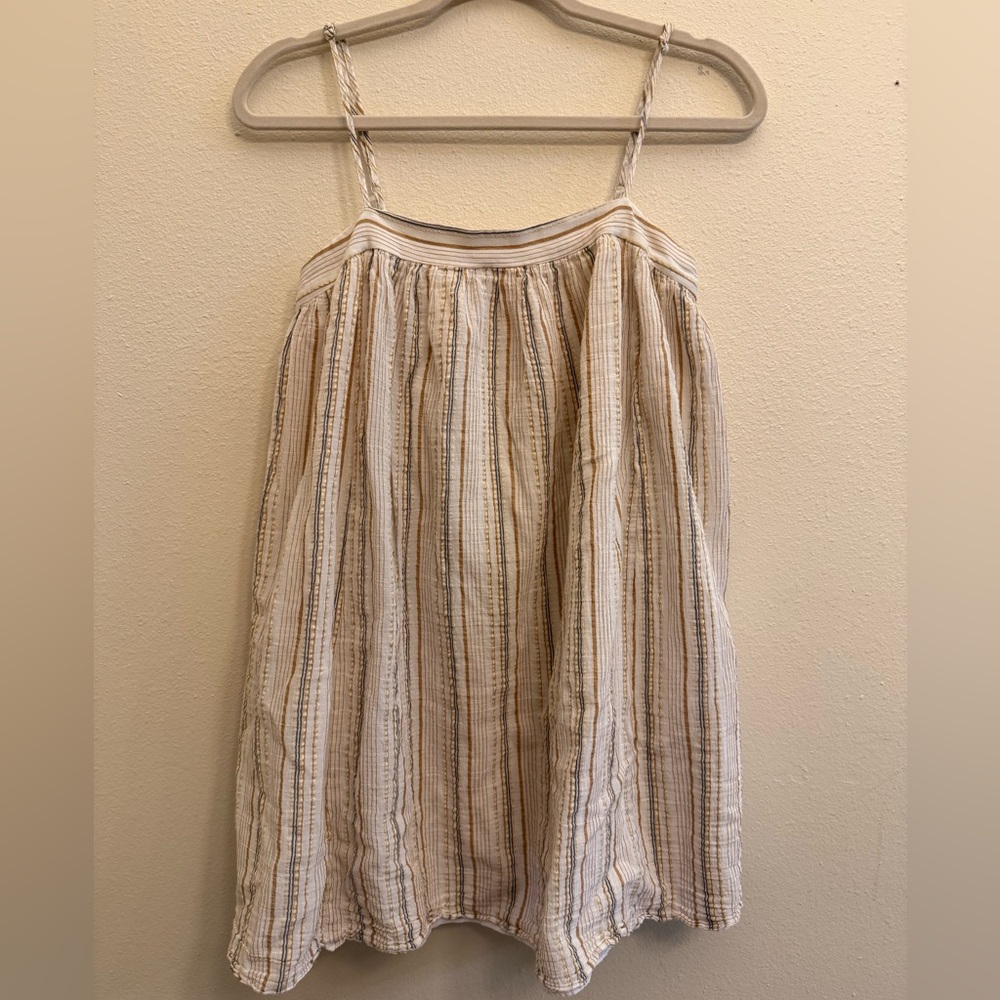 Gianni Bini Cream and Tan Baby-doll Dress